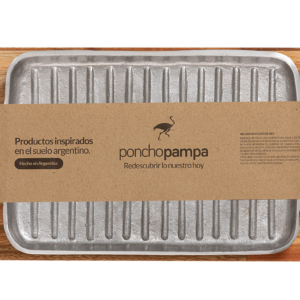 Bifera de Aluminio c/Base de Madera  Poncho Pampa