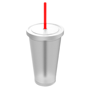Vaso Juice con tapa y sorbete